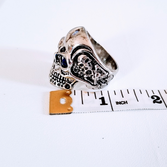 NWT Stainless Gem Skull Gothic Biker Ring … - Picture 4 of 5